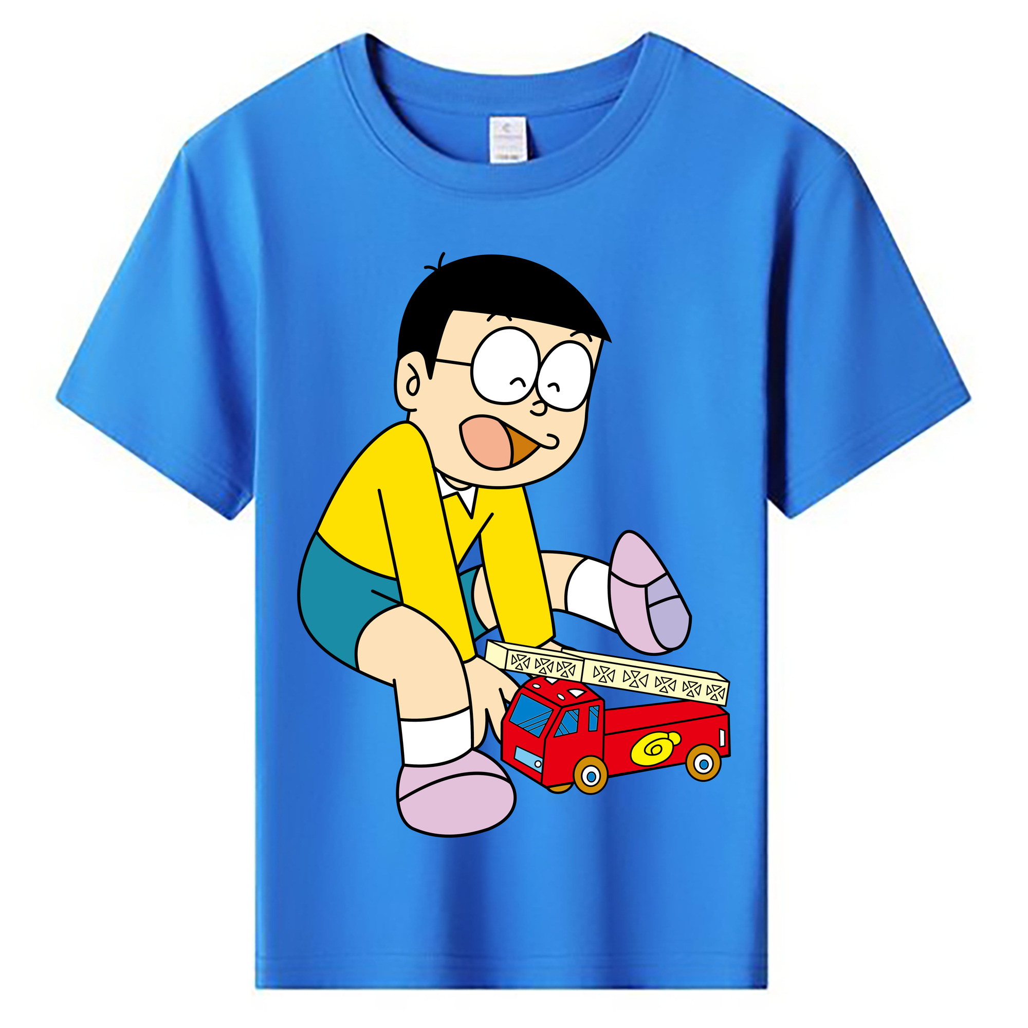 （画像用） ドラえもん 野比 のび太 Doraemon Nobita Nobi 綿100％キッズTシャツ（フロントプリント）